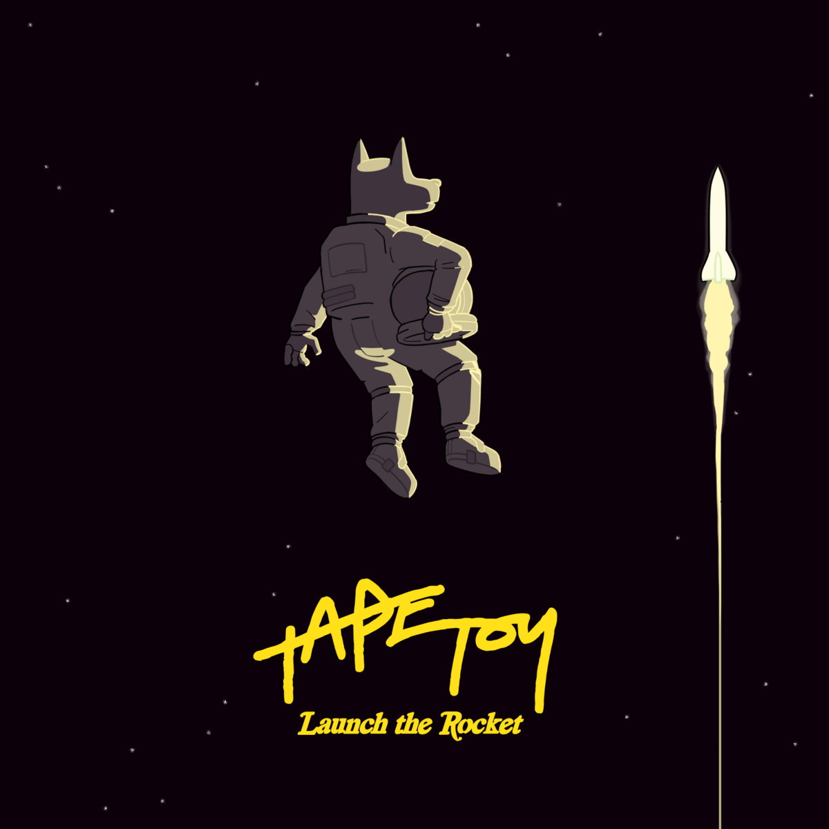 tape toy launch the rocket